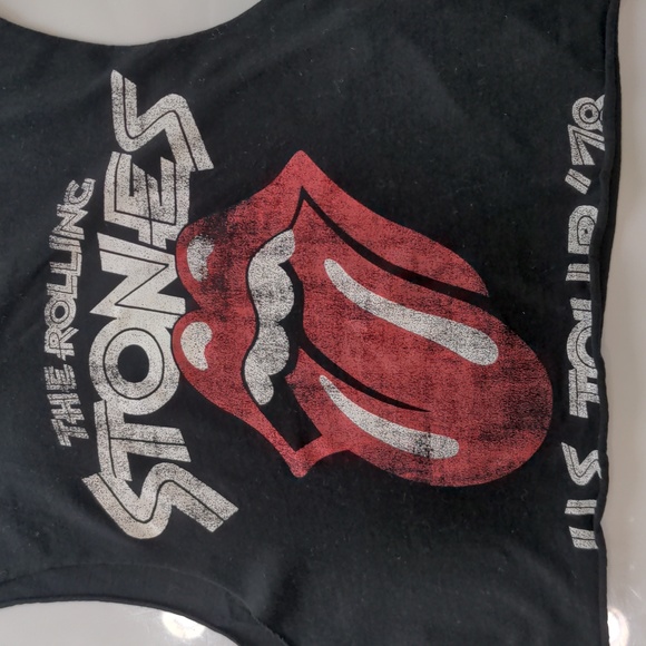 FINAL PRICE H&M Divided The Rolling Stones US Tour '78 Graphic Crop Tank Top XS - Picture 2 of 4